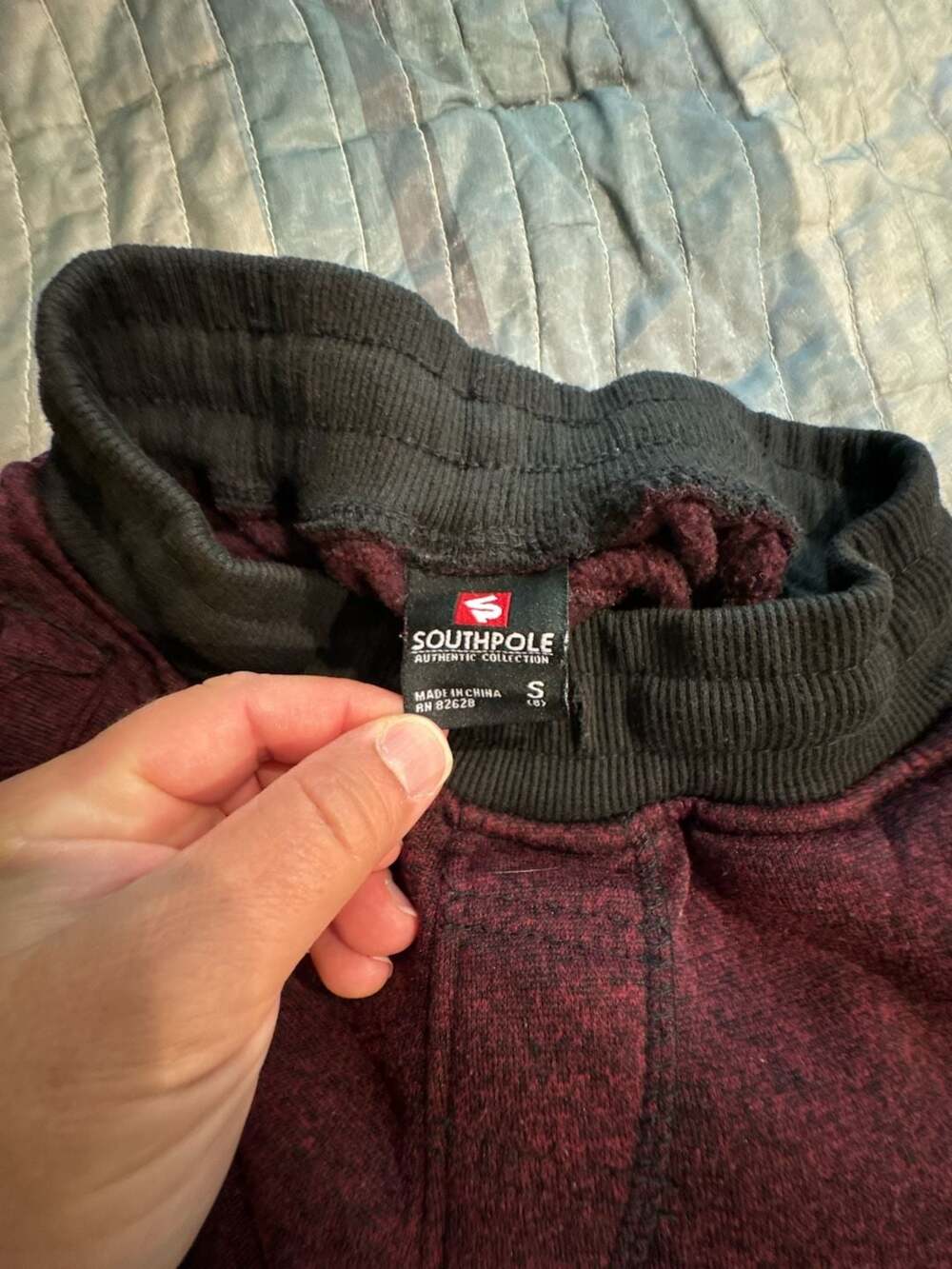 Southpole Authentic Collection Maroon Heather Cuffed Jogger Sweatpants Size S